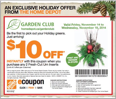 The Home Depot Canada Garden Club Coupons Save 10 When You Purchase