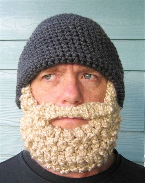 Crochet Beard Hat Pattern Free Crochet Bearded Beanie Hat Pattern The