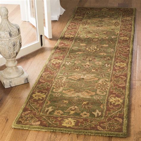 All our 8x10 rugs come in two pieces: Jaipur Hand-Tufted Wool Green/Rust Area Rug | Area rugs ...