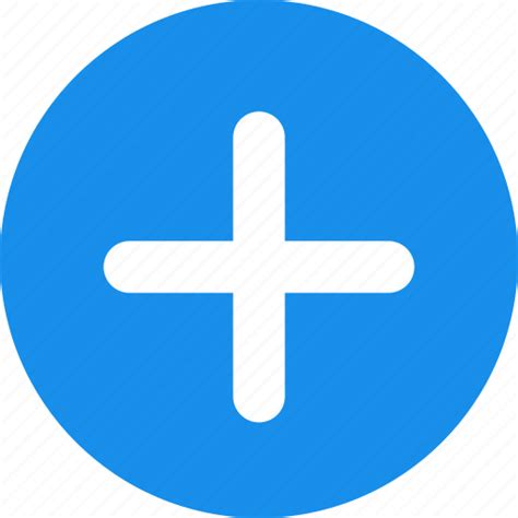 Add Append Blue Circle Create New Plus Icon Download On Iconfinder