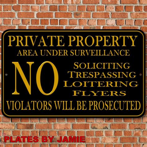 Private Property No Soliciting No Trespassing Video Surveillance Sign 8