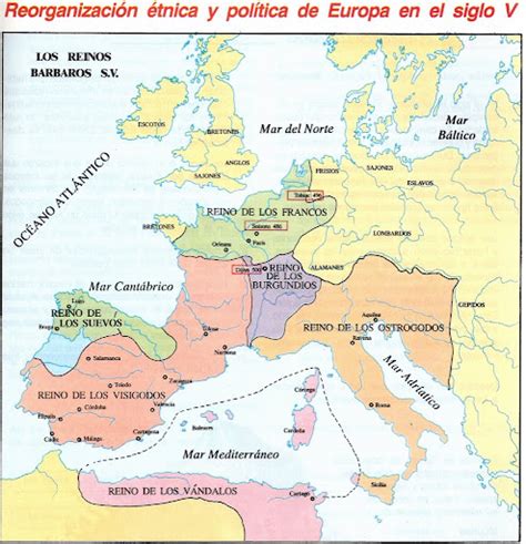 Mapa De Europa Siglo V