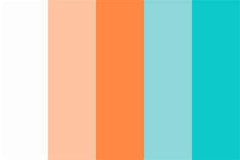 Turquoise And Coral Complimentary Color Palette Color Palette