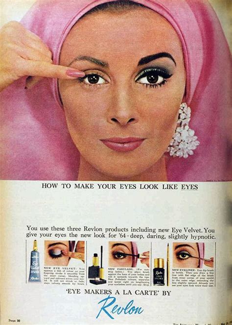Revlon Eye Makeup 1964 1960s Makeup Vintage Makeup Ads Retro Makeup