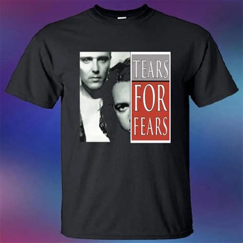New Tears For Fears Pop Rock Band Legend Cover Mens Black T Shirt Size