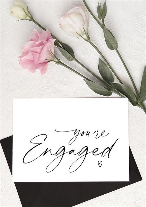 Youre Engaged Congratulations Card For Freinds Wedding