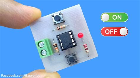 How To Make Push Onoff Switch Using Ne555 Timer Ic Youtube