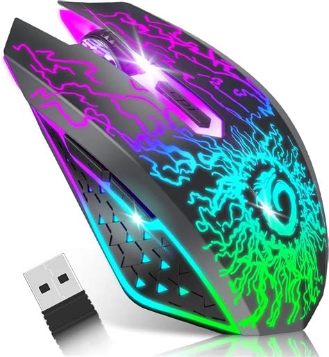 Versiontech Wireless Gaming Mouse Rechargeable Computer Mouse Mice