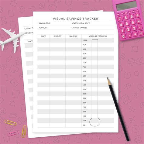 Office Office And School Supplies House Buying Tracker Printable Savings