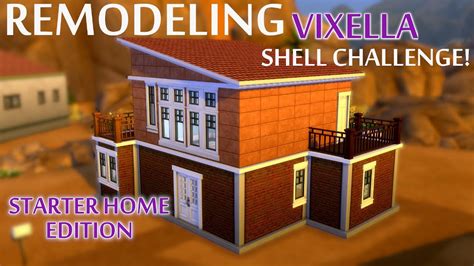 Starter Home Vixella Shell Challenge Speed Build The Sims 4 Youtube