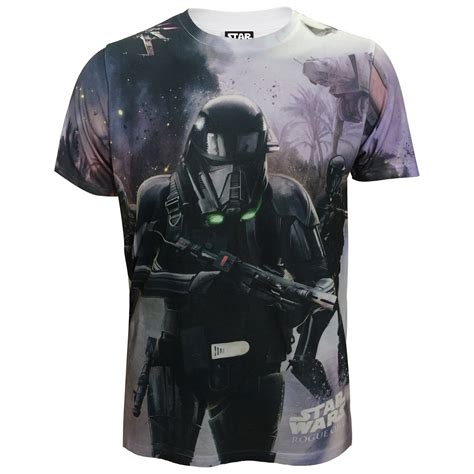 Star Wars Rogue One Mens Death Trooper Battle T Shirt White
