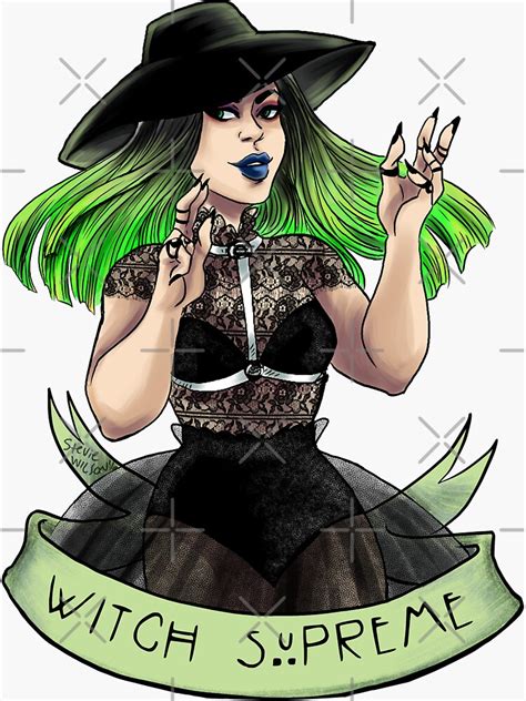 Witch Supreme Sticker By Swinku Redbubble