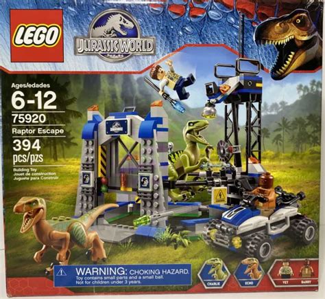 Nib Lego Jurassic World Raptor Escape Slight Box Damage