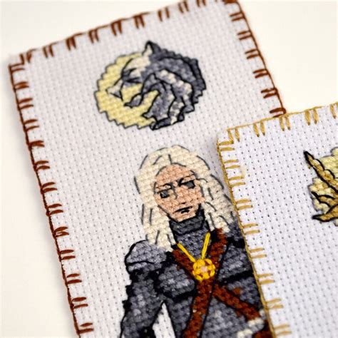 Counted Cross Stitch Pattern Geralt The Witcher Bookmark Etsy