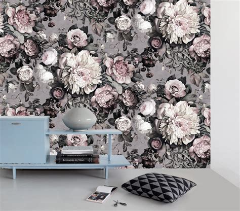 Ellie Cashman Dark Floral Wallpaper