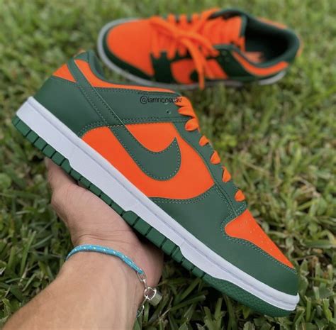 Nike Dunk Low Miami Hurricanes Releases November 25th Sneakers Cartel