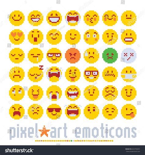 Pixel Art Emoji Images Stock Photos And Vectors Shutterstock