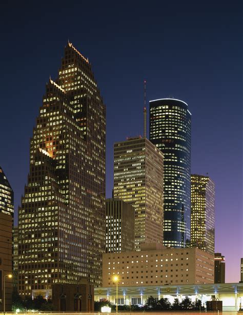 Houston Texas At Night Free Stock Photo Public Domain Pictures