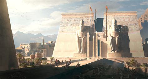 Video Games Assassins Creed Origins Egypt Landscape Artwork