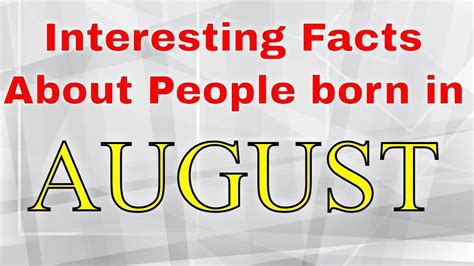 Amazing Facts About People Born In August Qualities Of People Born In