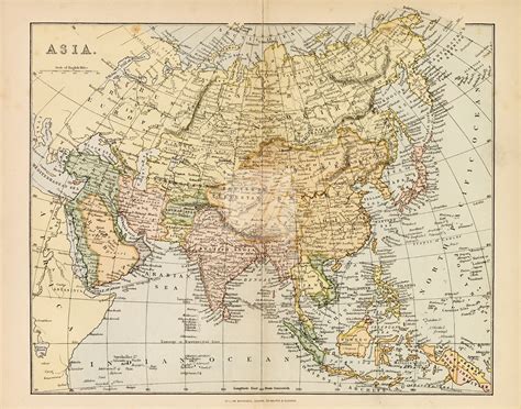 Asia Vintage Map Of Asia William Mackenzie 1880 Print A909 Etsy