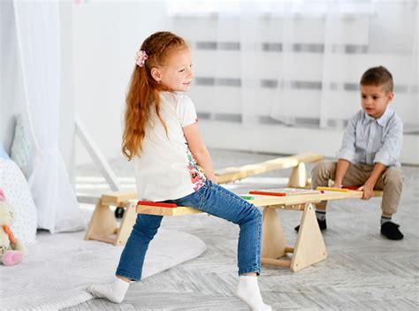 Toddler See Saw Teeter Totter And Balance Board Wooden Etsy