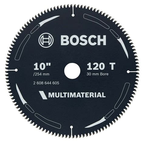 Bosch 254mm 10 Tct Circular Saw Blade Aluminium Epoxy Plastic Mdf