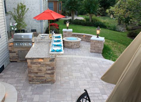 Outdoor Kitchen And Fire Pit By Ultimate Hardscapes
