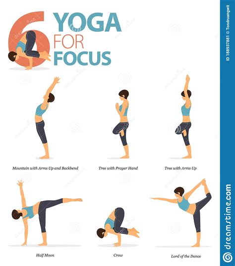 6 Poses De Yoga Para El Entrenamiento En Yoga Para El Concepto De