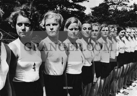 Image Of Hitler Youth Girls 1939 German Girls Lined Up For Sport Photograph 1939 From
