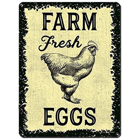 Farm Fresh Eggs Farmhouse Decor Signs 9â€ X 12â€ Metal Sign
