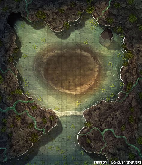 Cave Under The Tower Oc Battlemap Cave 51x51 Fantasym