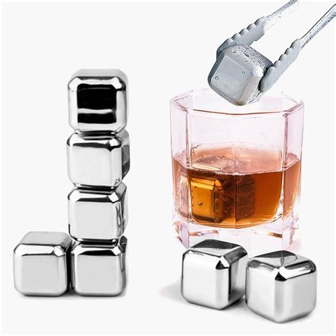 chilling stones 8 pack stainless steel ice cubes chilling stones whiskey stones set