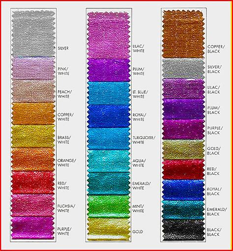 color chart names fabric