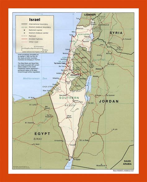You have arrived to a company that will provide you. Political and administrative map of Israel - 2001 | Maps ...