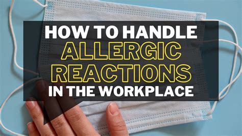 How To Handle Allergic Reactions In The Workplace Work Safety Qld