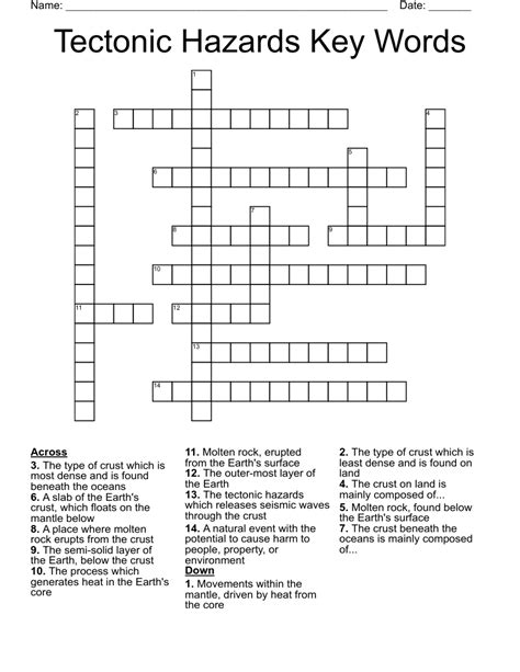 Hazard Crossword Clue