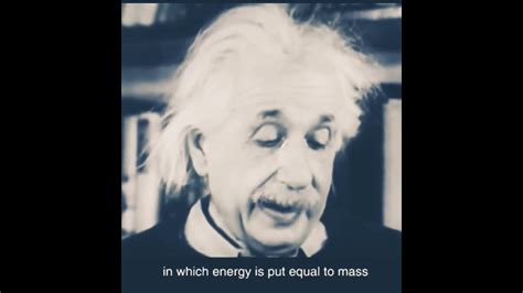 Albert Einstein Explaining Famous Equation Emc² Youtube