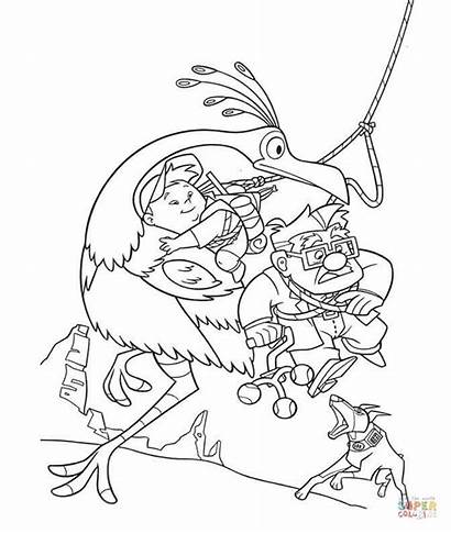 Coloring Pages Guys Dogs Russell Saving Bird
