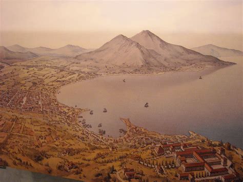 The Neapolisnaples Gulf With Vesuvius Reconstruction In Roman Age Naples Archaeological