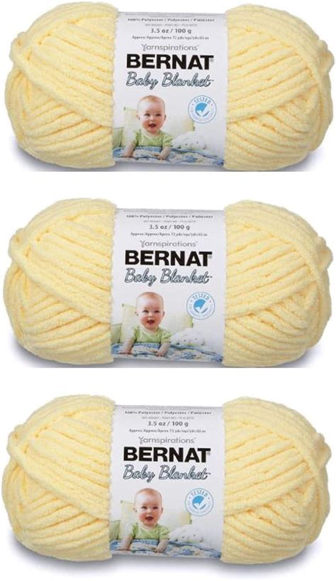 Bernat Bulk Buy Baby Blanket Yarn 3 Pack Baby Yellow 161103 3615