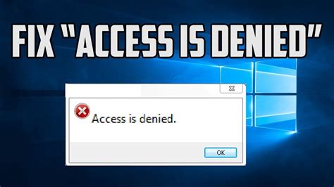 How To Fix Access Is Denied Windows 10 Error YouTube