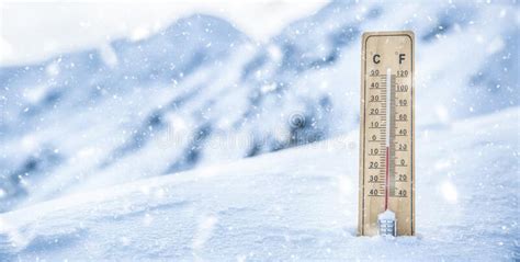 In some towns temperature as low as minus 7 degrees celsius was registered. Below zero on thermometer stock photo. Image of instrument ...