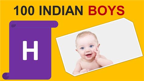 100 Indian baby Boy names by H - YouTube