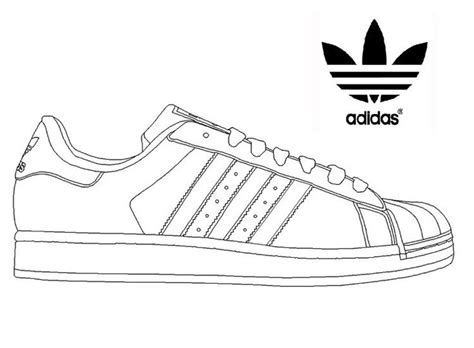 Adidas Superstar Sneakers Coloring Page Sneakers Drawing Adidas Logo
