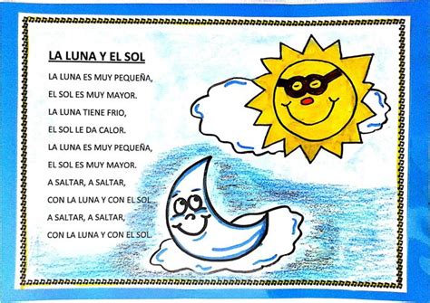 La Luna Y El Sol Copia Letras De Canciones Infantiles Cancionero