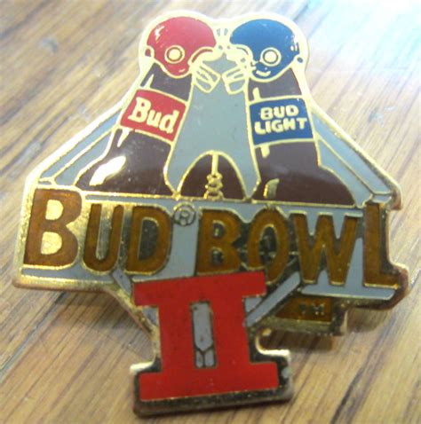 Budweiser Beer Bud Bowl Ii Lapel Pin Bud Vs Bud Light Dragonfly