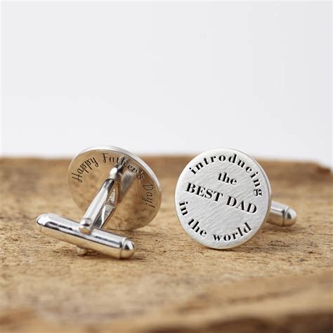 Personalised Introducing The Best Dad Cufflinks By Sally Clay