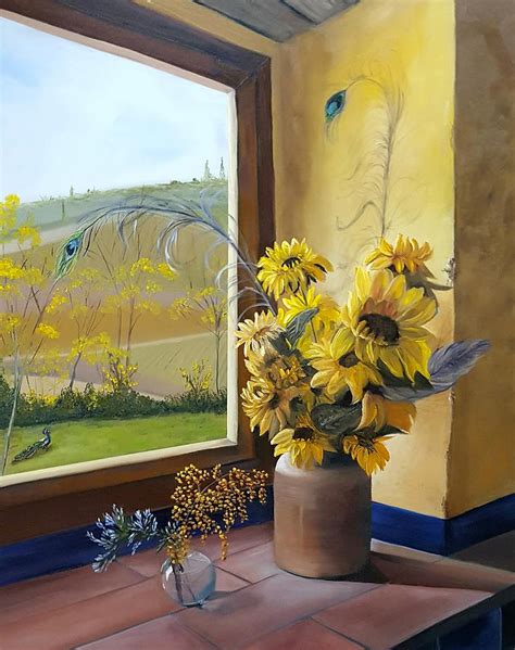 Tuscan Sunflowers Painting By Connie Rish Fine Art America
