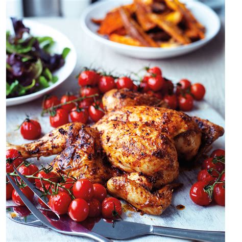 This method for grilling a whole chicken lets the interior heat up faster and more evenly than the traditional method for a whole bird. Piri-piri spatchcock chicken - roast chicken recipe - Good ...
